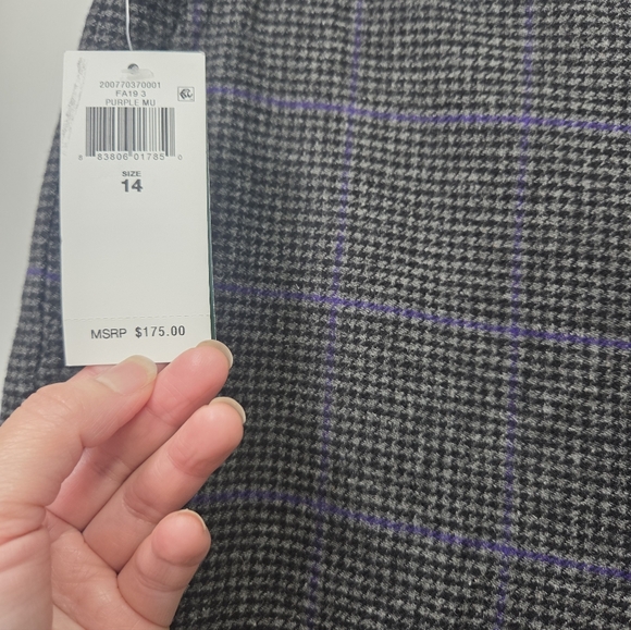 Lauren Ralph Lauren Cropped Wool Blend Pants Career Wear Academia Preppy Gray 14 - Picture 6 of 12